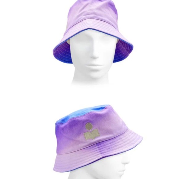 Isabel Marant blue purple pink ombre bucket hat size 58 summer beach hat - Picture 3 of 5